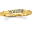 14K Yellow Gold Diamond Wedding Band - 0.10 Ct.