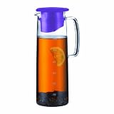Bodum Biasca Glass Ice Green Tea Jug, 1.2 l, 40-Ounce, Purple
