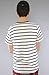 All Day The Y-Neck Henley in White & Black Stripe,Tops for Men, Extra Extra Large,White