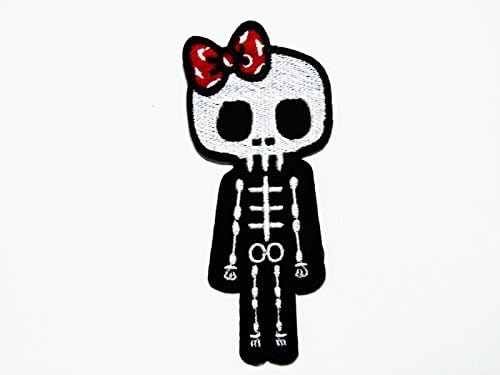 Skull Skeleton Goth Horror Applique Iron-on Patch # with Free Gift # ... By Sonata