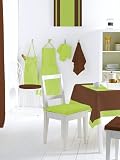NAPPE ANTI-TACHES CARREE 140x140 cm ALIX ANIS CHOCOLAT
