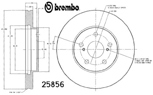 Brembo 25856 Front Disc Brake Rotor Lida T Coxer Brembo 25856 Front Disc Brake Rotor Lida T Coxer