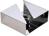 Chg 9874-49 Wärmer aus Edelstahl  mit Edelstahlkerzenhalter (ohne Kerze) / 12.5 x 12 x 5 cm / Materialstärke: 1mm