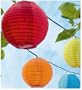 Set of 10 Solar String Coloured Garden Lantern Lights