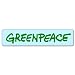 Greenpeace Environment green sticker decal 8" x 2"