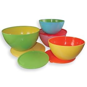 Two Toned Mixing Bowls with Lids (set of 4)