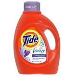 Tide 2x Ultra Tide with Febreze Liquid Spring and Renewal Scent with Actilift, 100.0-Ounce Bottles