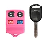 2003-2009 Mercury Grand Marquis 4 Four Button Keyless Entry Remote (FREE Programming Included) & Transponder Chip Ignition Key (Must Have 2 Working Keys)- UNIQUE HOT PINK COLOR !