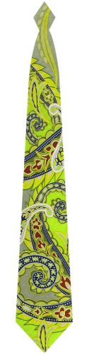 Print Paisley Lime Green Tie TPRP-4