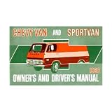 1968 CHEVROLET VAN SPORTVAN Owners Manual User Guide by Chevrolet