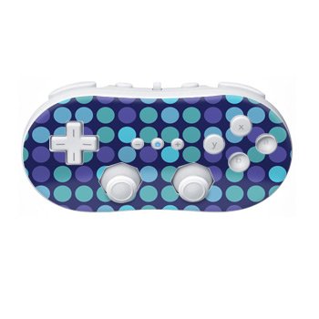 Indigo Dots Design Nintendo Wii Classic Controller Protector Skin Decal Sticker