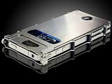 Metal Iron Man 180-degree Flip Case Skin Cover Screen Protector For iPhone 4 4g 4s Silver