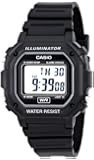 Casio Men's F108WH Illuminator Collection Black Resin Strap Digital Watch