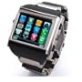Triband Steel Watch Mobile Phone with Wireless Bluetooth Headset and 1gb Card