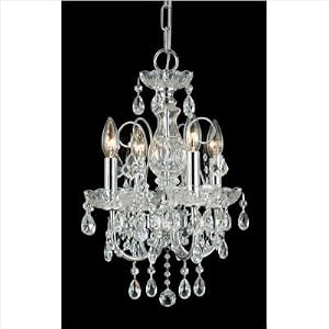 Crystorama 3224-CH-CL-S Imperial 4 Light Mini Chandelier in Polished Chrome with Swarovski... by Crystorama