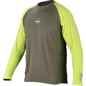 CORE Performance Work Wear 6425 Long Sleeve Shirt, Lime, Large by 
