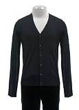 The Mens Store At Bloomingdales Black Merino Wool Button Front Cardigan Sweater