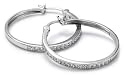 Sterling Silver Cubic Zirconia Hoop Earrings