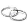 Sterling Silver Cubic Zirconia Hoop Earrings