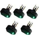HOTSYSTEM 30 Amp 12 Volt LED ON-OFF Rocker Switch For Car Motorcycle Boat Marine 5-pack