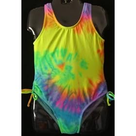 Girls 1 PC Uback with Adjustable Tie Side - Multi Tie Dye