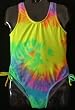 Girls 1 PC Uback with Adjustable Tie Side - Multi Tie Dye