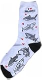 I Love Sharks Women Socks Cotton New Gift Fun Unique Fashion
