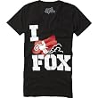 Fox Racing Exclusive Vneck Girls Short-Sleeve Casual Wear T-Shirt/Tee w/ Free B&F Heart Sticker Bundle - Black