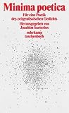 Minima Poetica: F&uuml;r eine Poetik des zeitgen&ouml;ssischen Gedichts (suhrkamp taschenbuch) - 