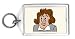 Beethoven Cartoon Bust Keychain Image