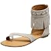 MIA Women's Pocahontas Ankle Fringe Sandal,Cement Suede,8.5 M US
