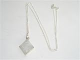 Diamond design pendant in silver with chain
