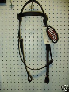 Weaver Headstall Horse HEAVY DUTY Tack Bridle BLACK