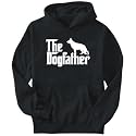 Hoodie Mens Black " THE DOGFATHER German Shepherd " Dogs