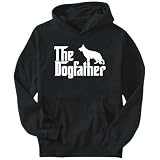 Hoodie Mens Black THE DOGFATHER German Shepherd Dogs