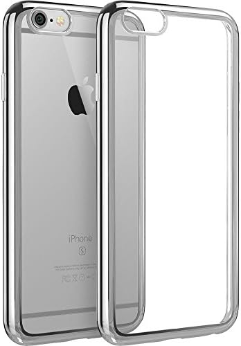 iPhone 6 Case,Romandar [Twinkler Series] [Anti-Scratch] Premium Flexible Soft TPU Bumper Silicone Case with Electroplate Frame Fit for iPhone 6 &amp; iPhone 6s (4.7 inches) --Silver