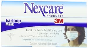 Nexcare Earloop Mask, 20-Count Boxes (Pack of 2)