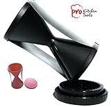 Pro Spiral Slicer - Spiral Cutter for Vegetables - Top Quality, Very Sharp, 301 Stainless Steel Japanese Blades - Produce 2 Julienne Sizes - Create Healthy Vegetable Pasta - Compact, Elegant and Simple to Use - Bonus Video Tips and Recipes - Guaranteed Satisfaction - 100% Lifetime Money Back Guarantee. (Pink)