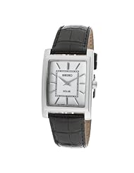 Seiko Womens SUP895P2 Leather Synthetic Analog with White Dial Watch