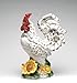 Cosmos 96418 Fine Porcelain Large Rooster with Sunflower Figurine, 15-1/4-Inch, White