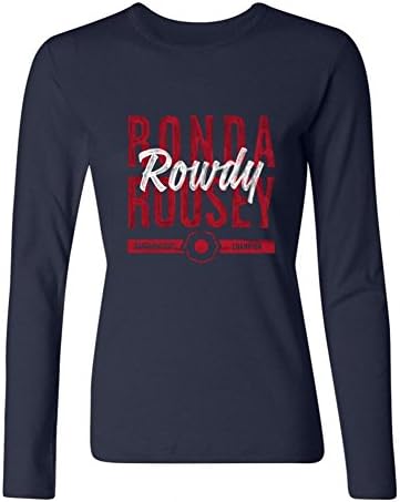 UEW8T Ronda Rousey 184 Bantamweight Champion Long Sleeves T-Shirts for Womens