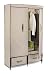 Honey-Can-Do WRD-01274 Ultra-Deluxe 43-Inch Wide Storage Closet with Heavy Duty Doors and Two-Drawers, Cream