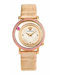 Versace Womens VDA060014 Venus Analog Display Quartz Beige Watch