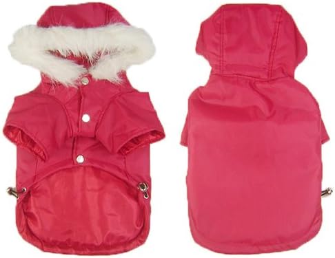 Lifeful® Large Dog Hooded Jacket Classic Design Red Color Size Medium