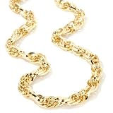 14K White or Yellow Gold 18 Riverbero Torchon Necklace
