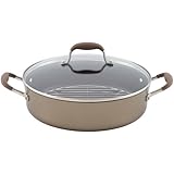 Anolon Advanced Bronze Hard Anodized Nonstick 5.5-Quart Covered Braiser with Rack