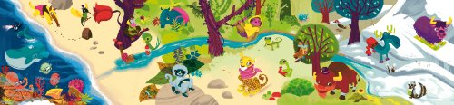 Wandpiraten Kinder Wandbild Fototapete "Zoo-ABC" 200 x 46,5 cm