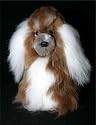 Soft Cuddly Alpaca Stuffed Animal Hand Made Pet Dog Teddy Bear APD_WHITEBROWN10_051