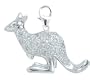 14k White Gold Diamond Kangaroo Charm (1/10 cttw)