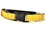 White Polka Dot Yellow Buttercup Cat Collar